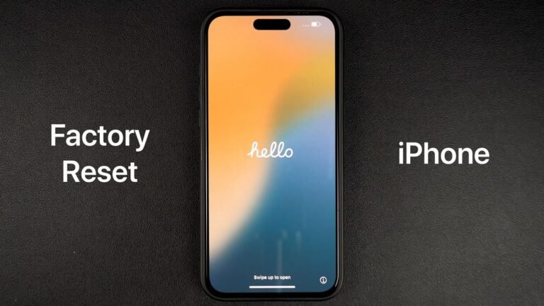Reset iPhone to factory settings